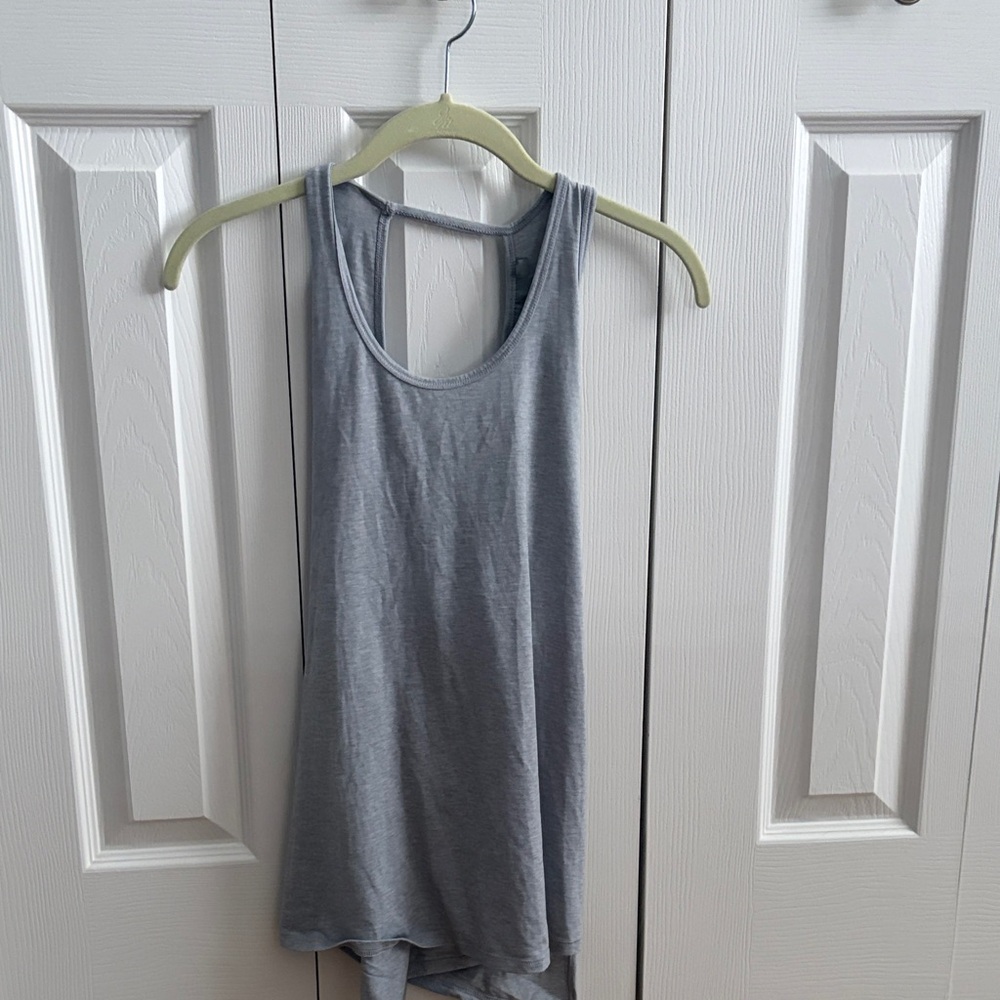 Athleta Light Gray Racerback Tank Top